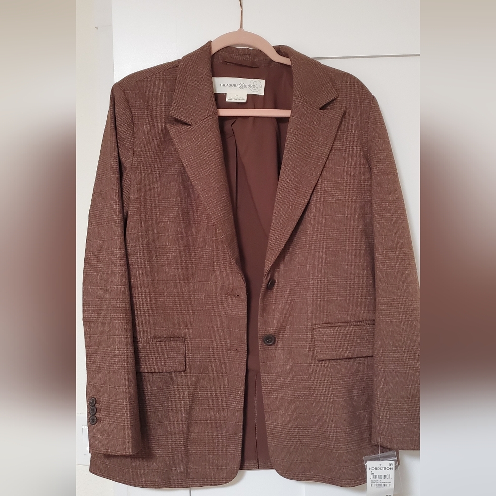 NWT Treasure & Bond Brown Blazer, M
